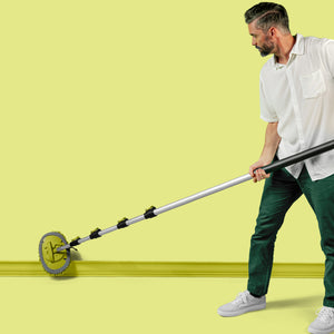 cleaning baseboards with Cleaning head