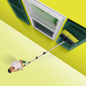 hard brush on Docapole cleaning window