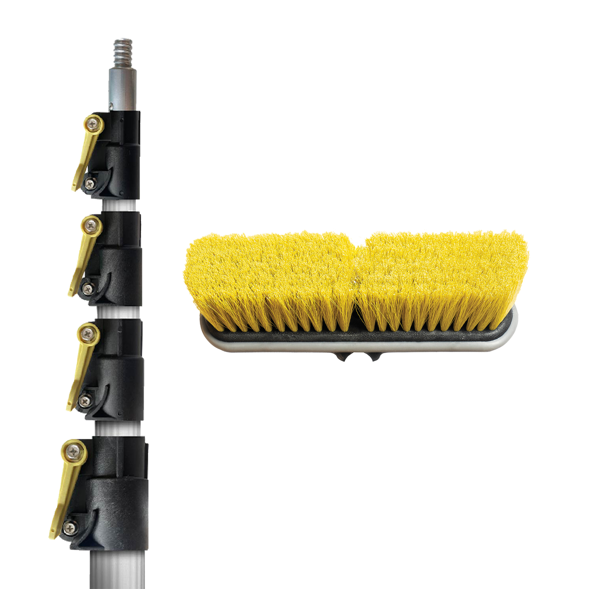 Multi-purpose Hard Bristle Brush with 6or7ft Docapole